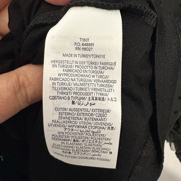 Boden Women’s 16-18 Black Polka Dot Tulle Blouse Sheer Puff Sleeves Whimsigoth - Picture 10 of 12